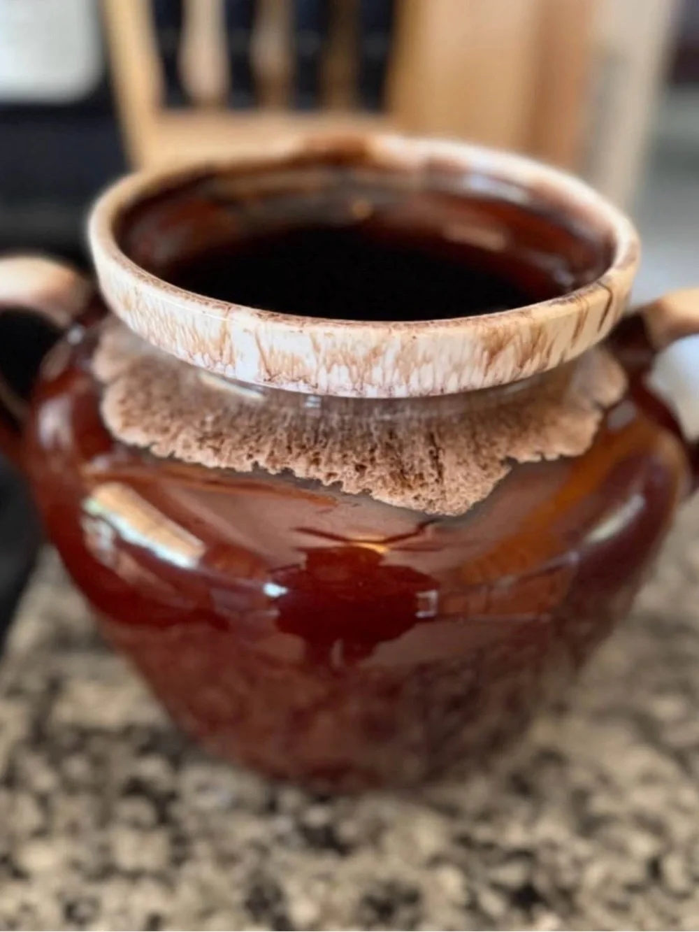 Vintage McCoy Brown Drip Glaze Bean Pot/Cookie Jar Crock with Lid-Oven Proof